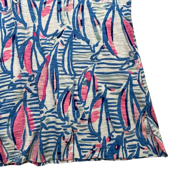 Lilly Pulitzer Kaia Knit Tunic Red Right Return Cotton Pop Over Size XL - Picture 5 of 10